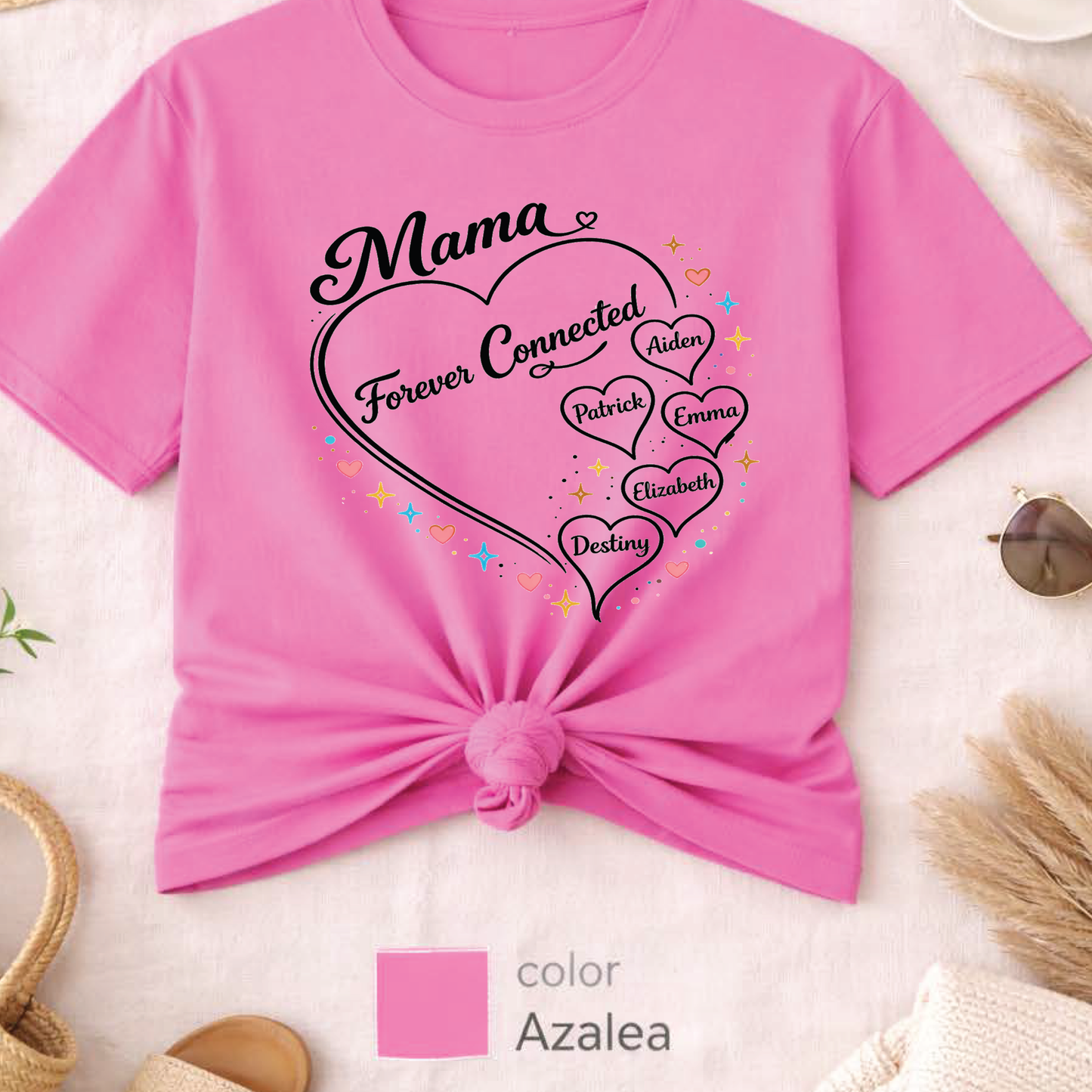 Custom Mom T-Shirt 1-5 names or wording, Personalized Shirt, best seller shirt, Mommy Shirt, Family Name Tee,Gift for mom, Mother's Day gift