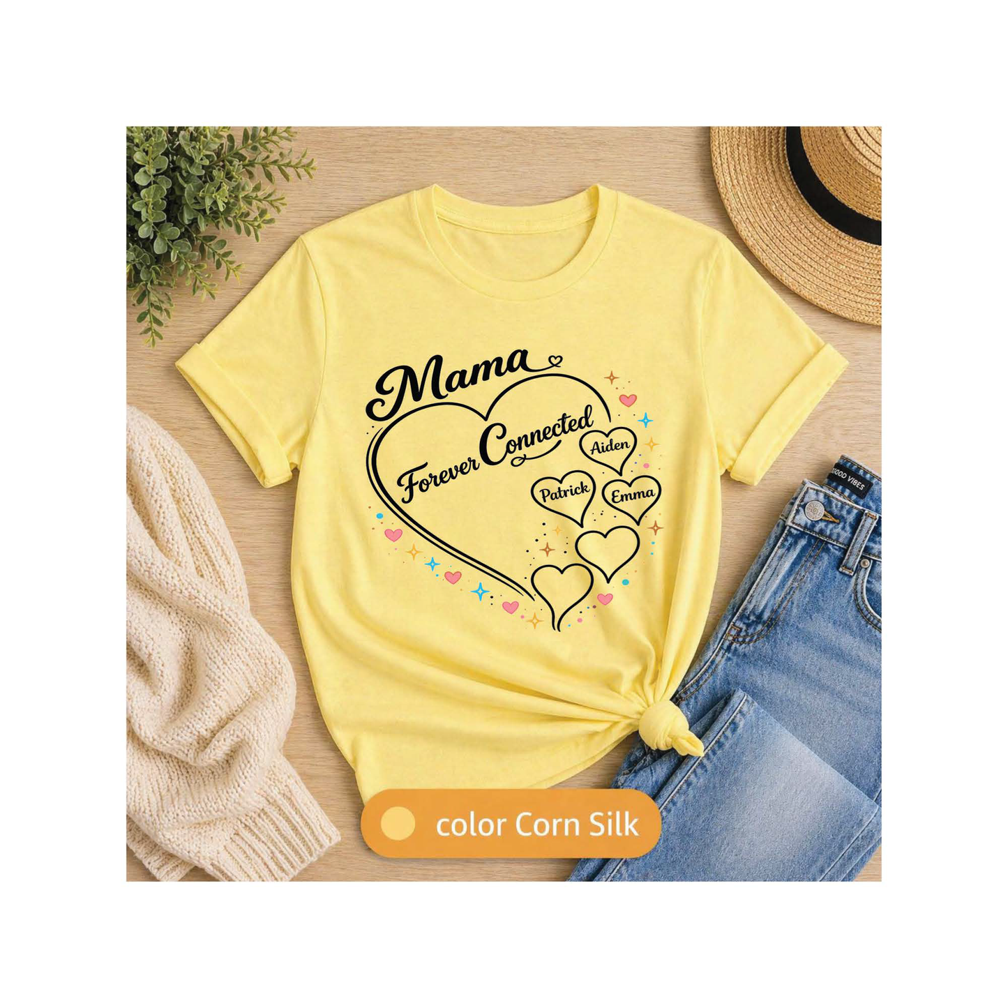 Custom Mom T-Shirt 1-5 names or wording, Personalized Shirt, best seller shirt, Mommy Shirt, Family Name Tee,Gift for mom, Mother's Day gift