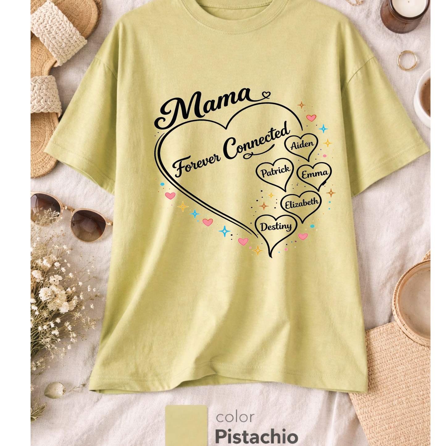 Custom Mom T-Shirt 1-5 names or wording, Personalized Shirt, best seller shirt, Mommy Shirt, Family Name Tee,Gift for mom, Mother's Day gift