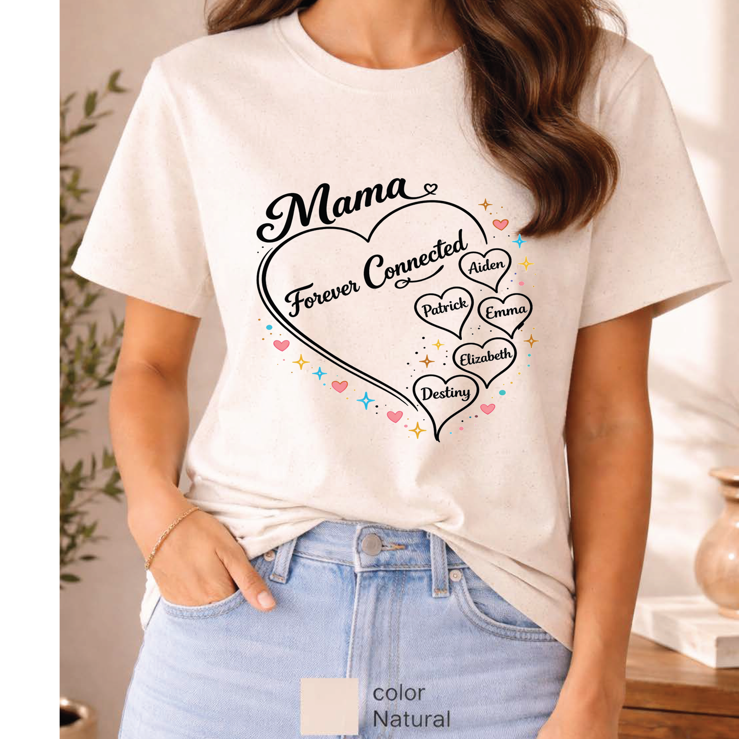 Custom Mom T-Shirt 1-5 names or wording, Personalized Shirt, best seller shirt, Mommy Shirt, Family Name Tee,Gift for mom, Mother's Day gift