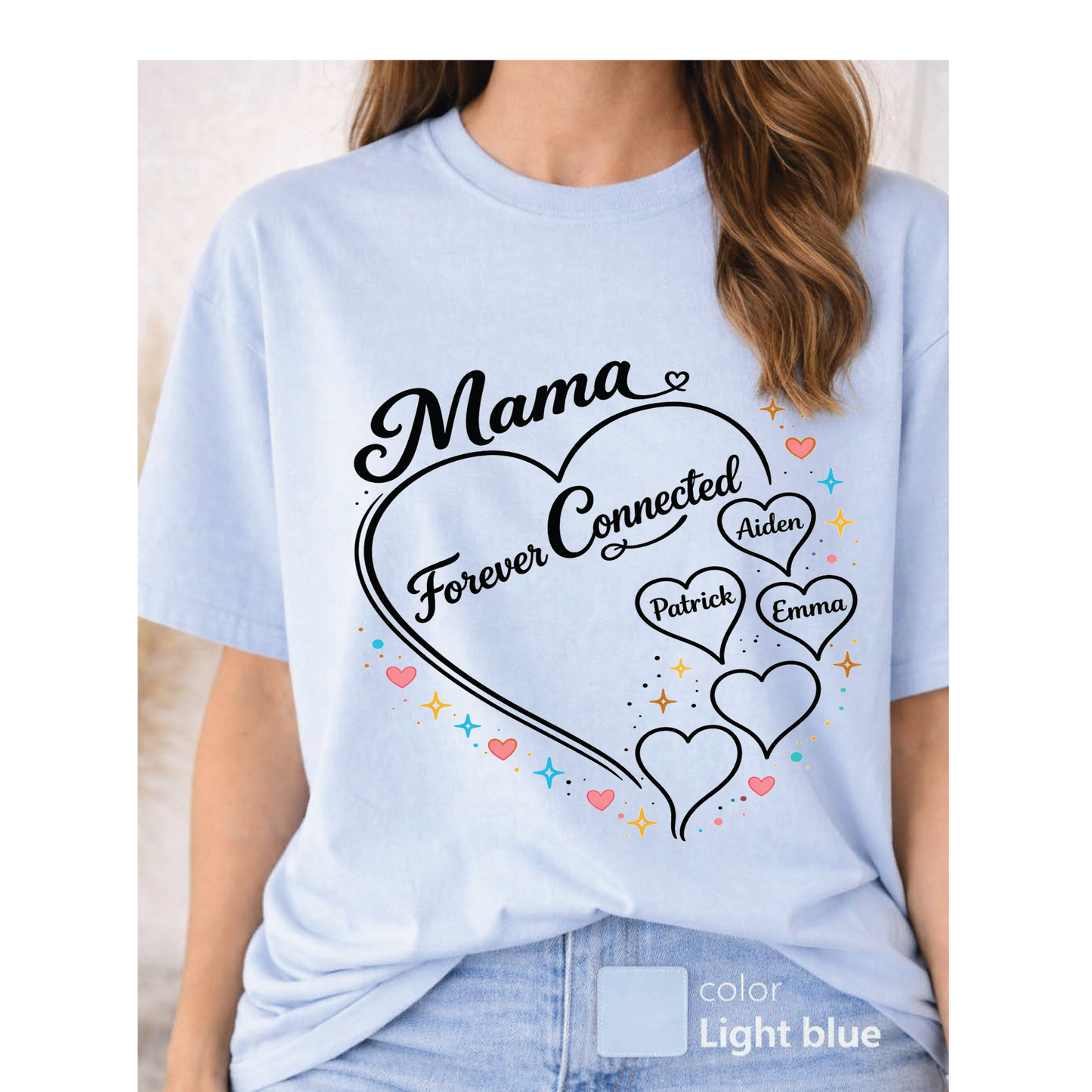 Custom Mom T-Shirt 1-5 names or wording, Personalized Shirt, best seller shirt, Mommy Shirt, Family Name Tee,Gift for mom, Mother's Day gift