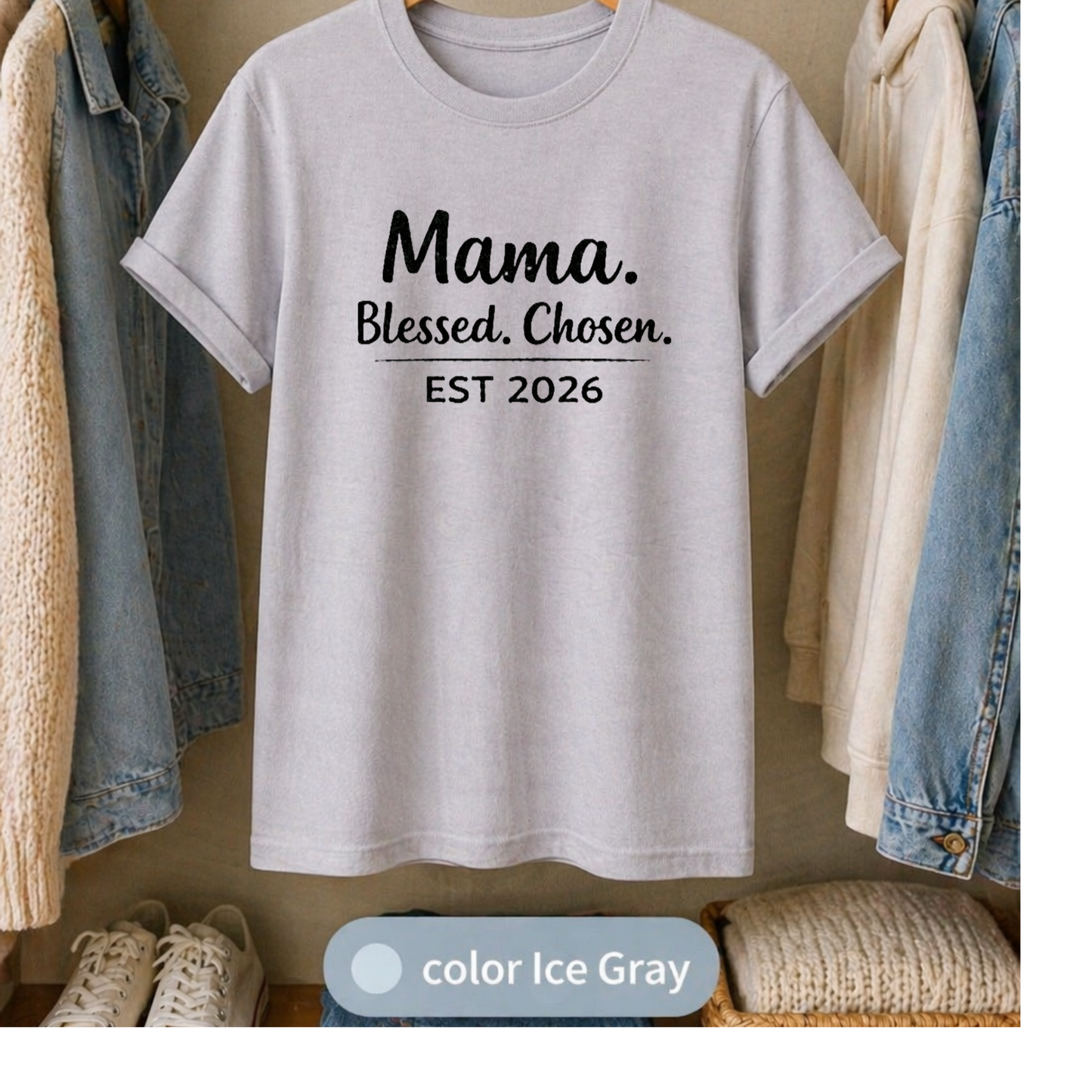 Mama 2026 T-Shirt, new mom gift, mom tee,  mama est 2026, Perfect gift for new moms, expecting moms, motherhood gift, Mother's Day gift