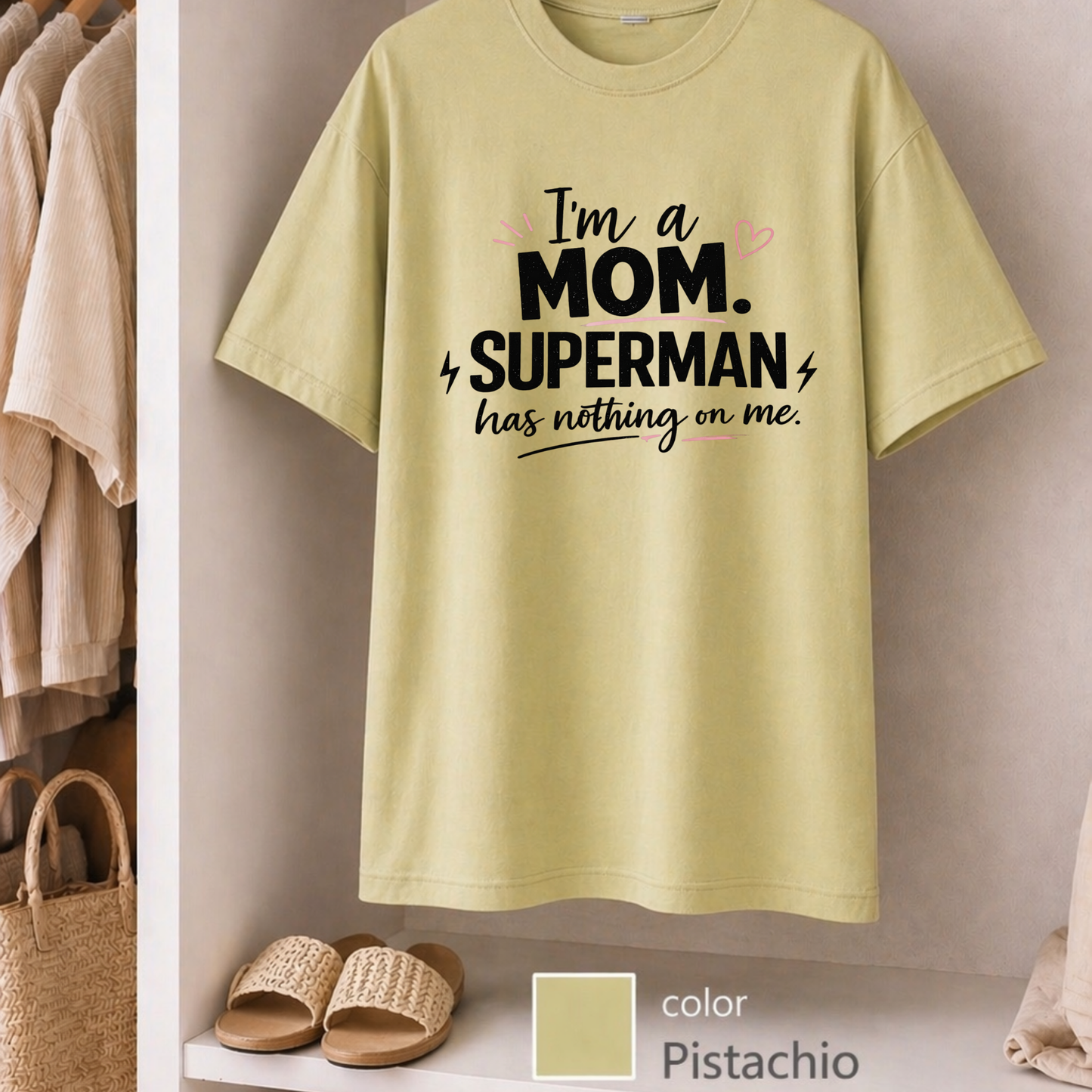 I am a Mom Superman Has Nothing on Me, Mother's Day Gift, Trendy Mama Tee, Cool Mom Shirt, Gift for Mom, best seller t-shirt, gift for mom