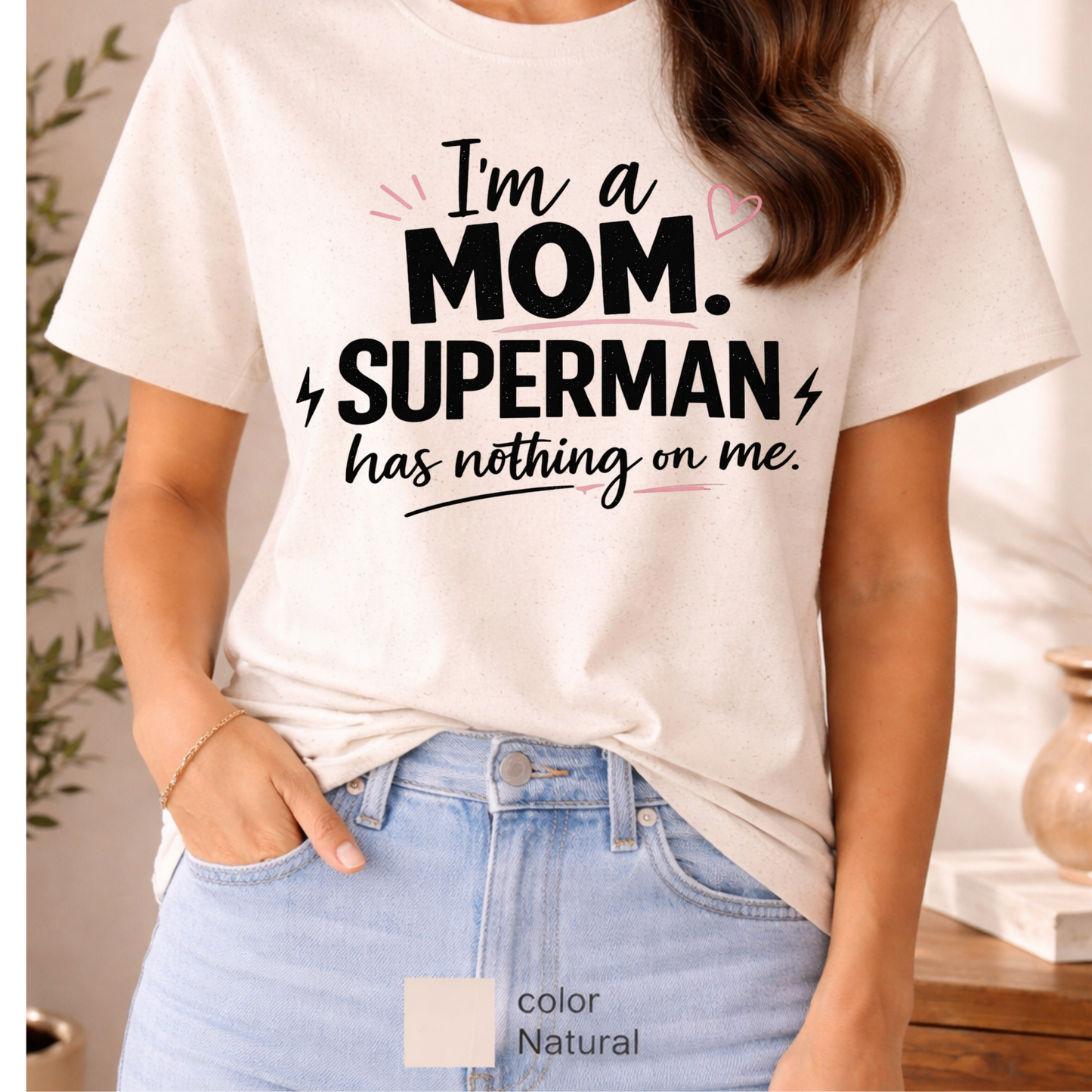 I am a Mom Superman Has Nothing on Me, Mother's Day Gift, Trendy Mama Tee, Cool Mom Shirt, Gift for Mom, best seller t-shirt, gift for mom